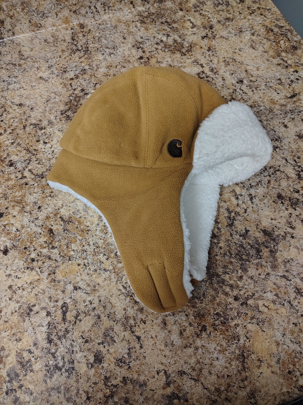 Carhartt Kids' Brown Sherpa-Lined Trapper Hat And Gray Carhartt Kids Beanie